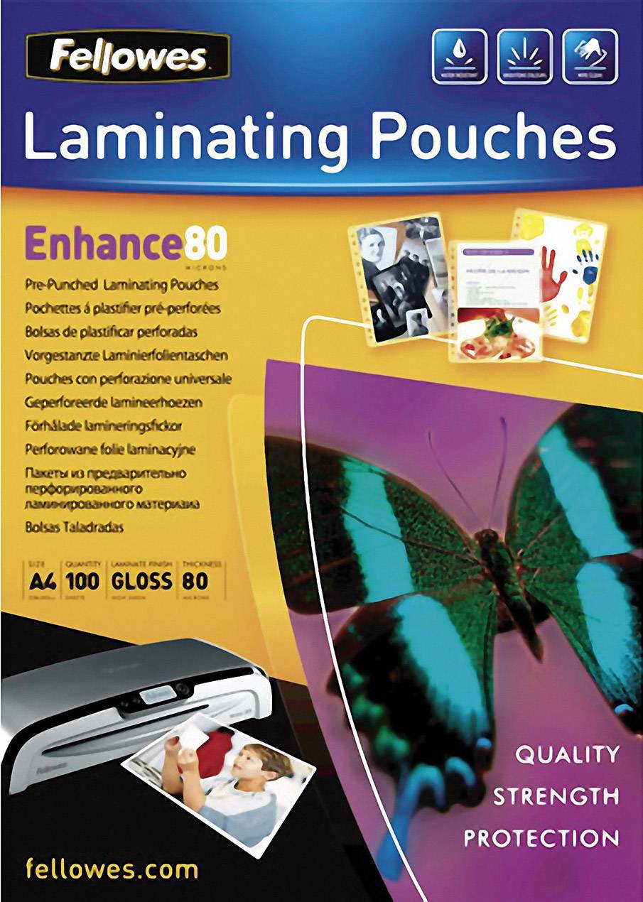 Fellowes - 80 Mikron - 100er-Pack - Matte - A4 (210 x 297 mm)