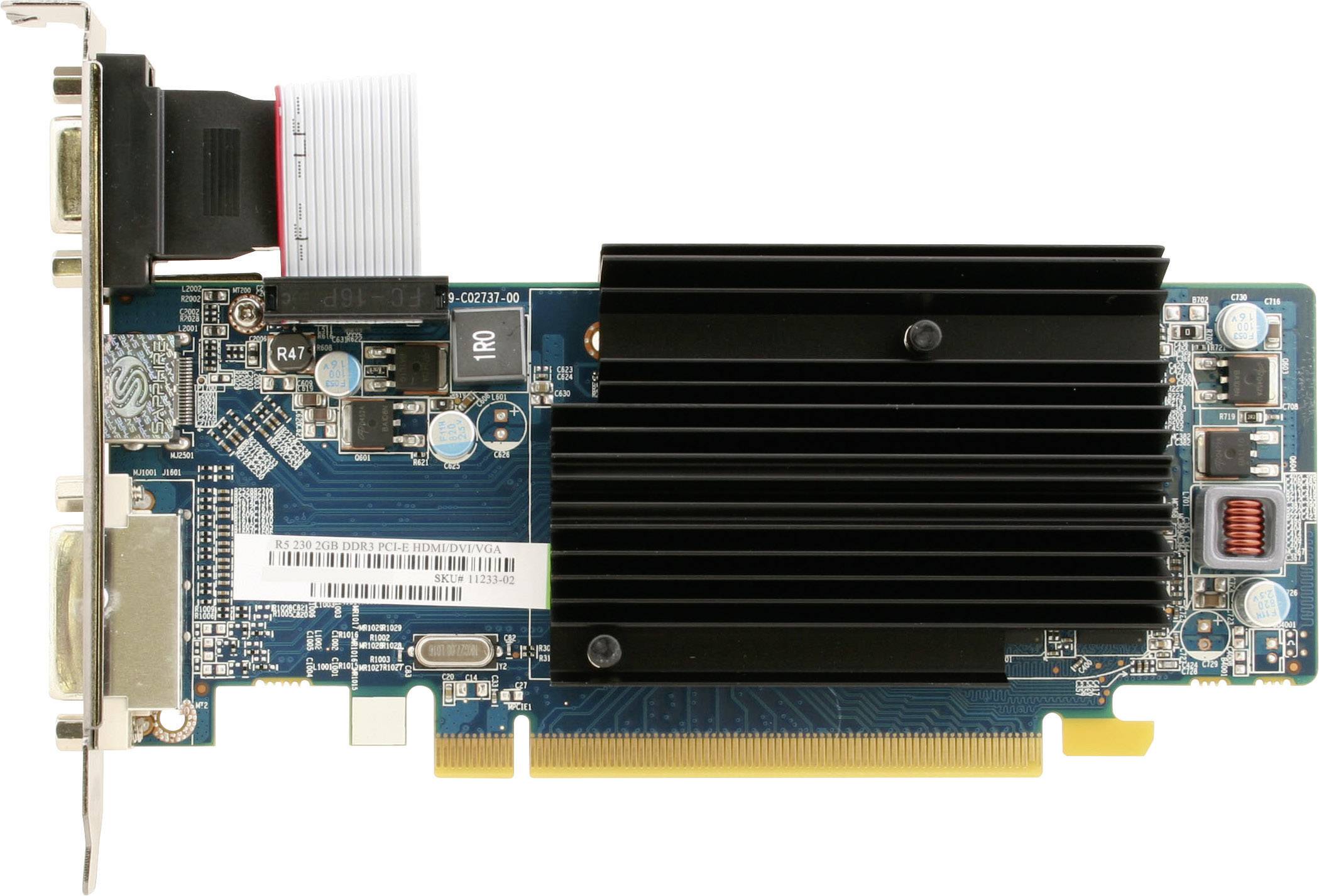 Sapphire Grafikkarte AMD Radeon R5 230 2GB DDR3-RAM PCIe x16 HDMI®, DVI, VGA
