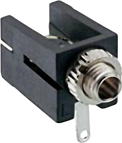 Lumberg 1501 09 Klinken-Steckverbinder 2.5 mm Buchse, Einbau horizontal Polzahl: 2 Mono Schwarz 1 S