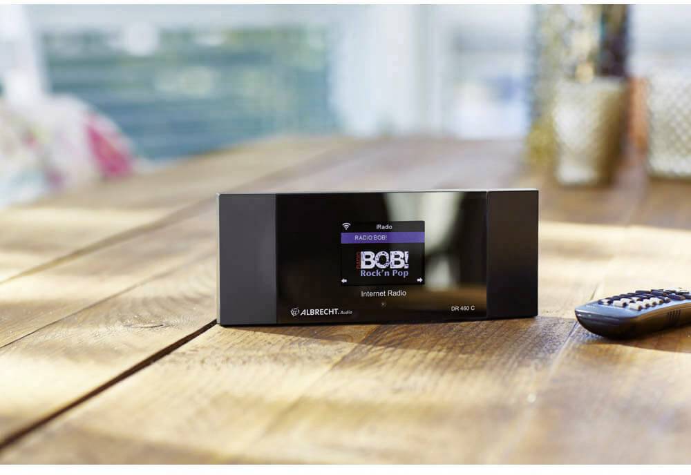 Albrecht DR 460-C Internet Radio-Adapter Internet Internetradio DLNA-fähig Schwarz