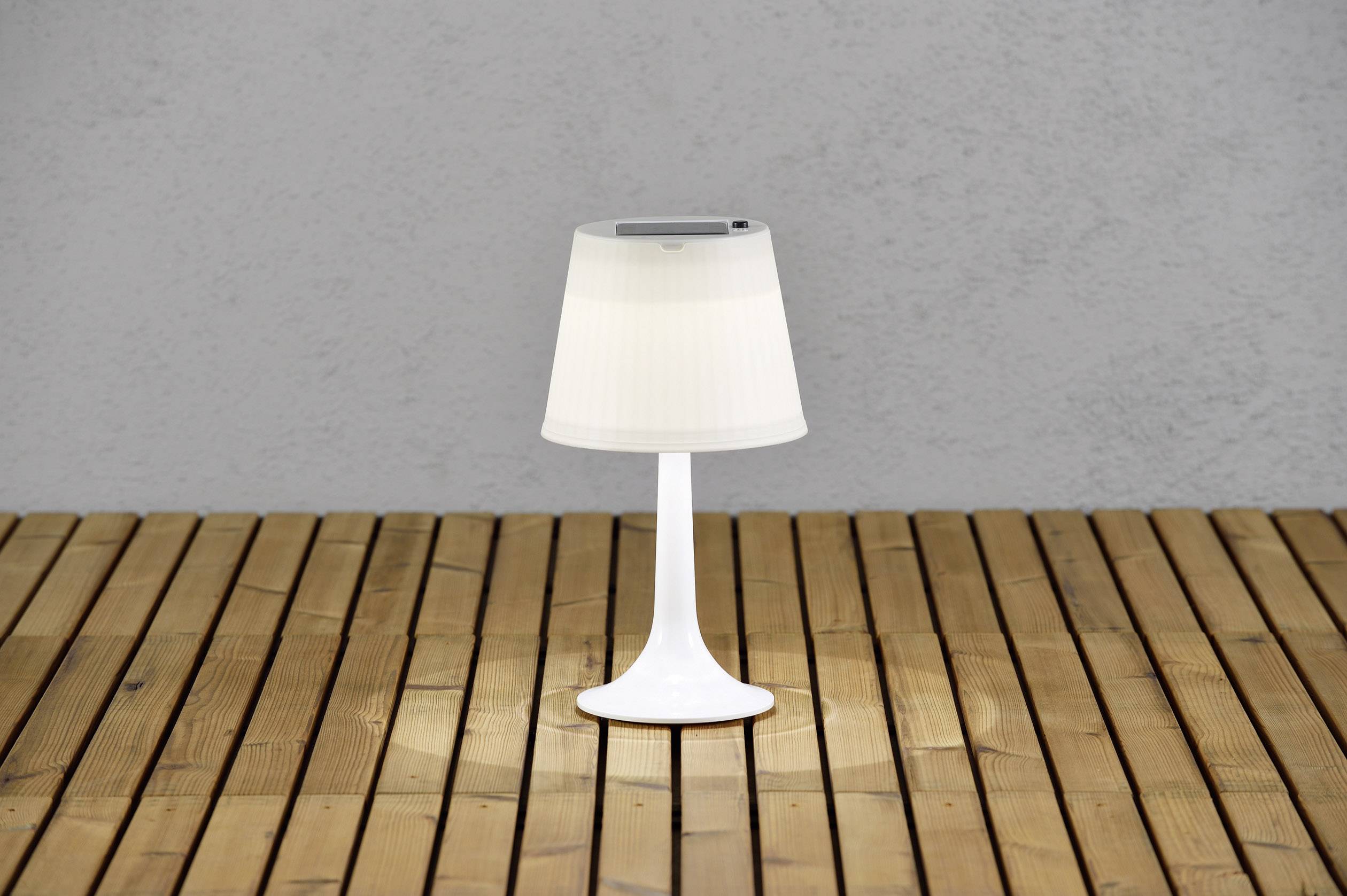 Konstsmide 7109-202 Assis Sitra Solar-Tischlampe 0.5W Neutralweiß Weiß