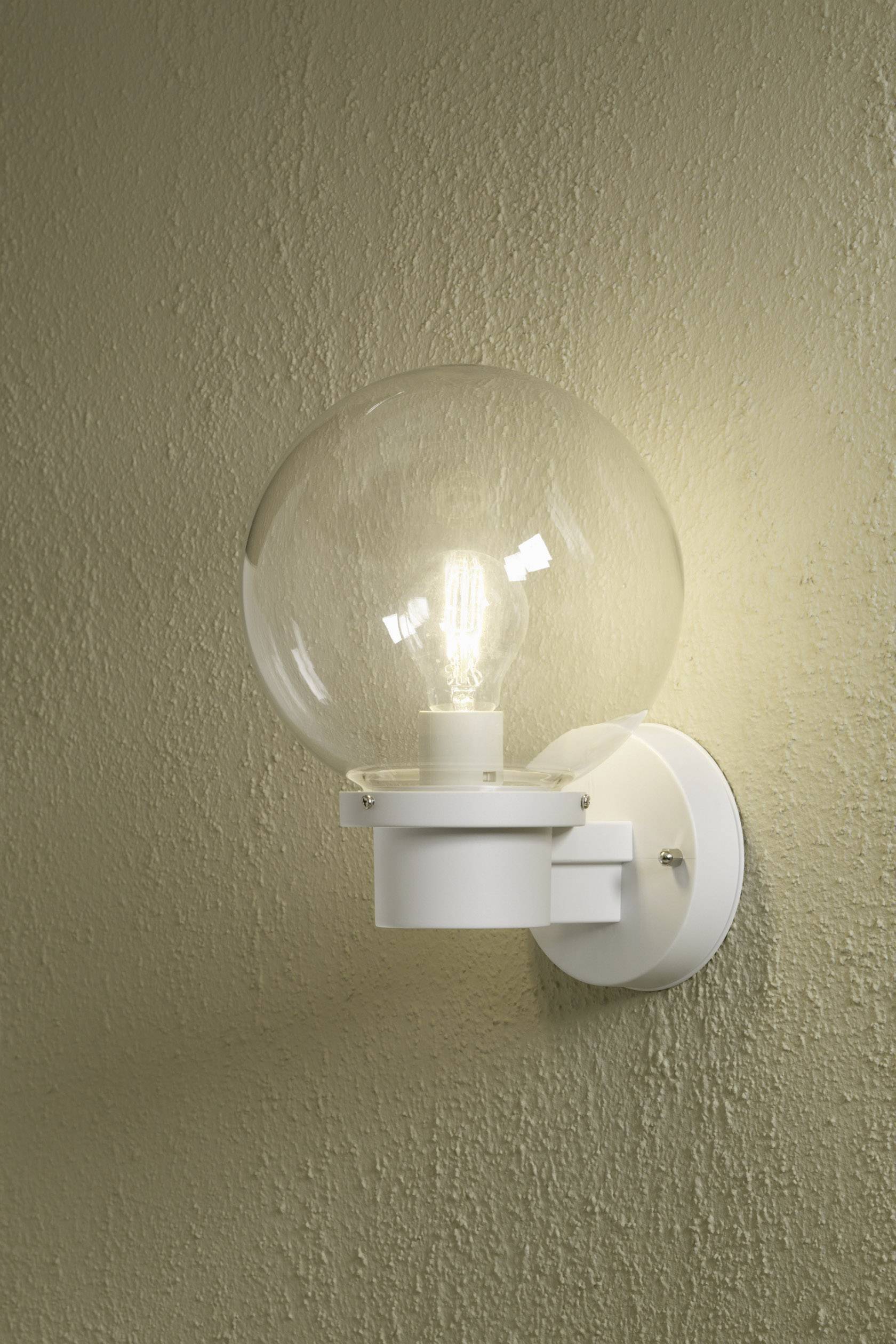 Konstsmide Nemi Twighlight 7322-250 Außenwandleuchte Energiesparlampe, LED E27 60W Weiß