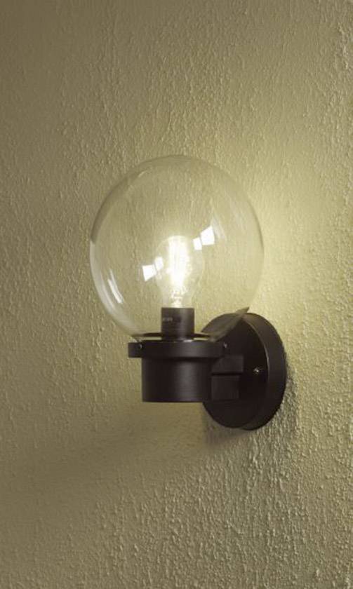 Konstsmide Nemi 7335-750 Außenwandleuchte Energiesparlampe, LED E27 60W Schwarz