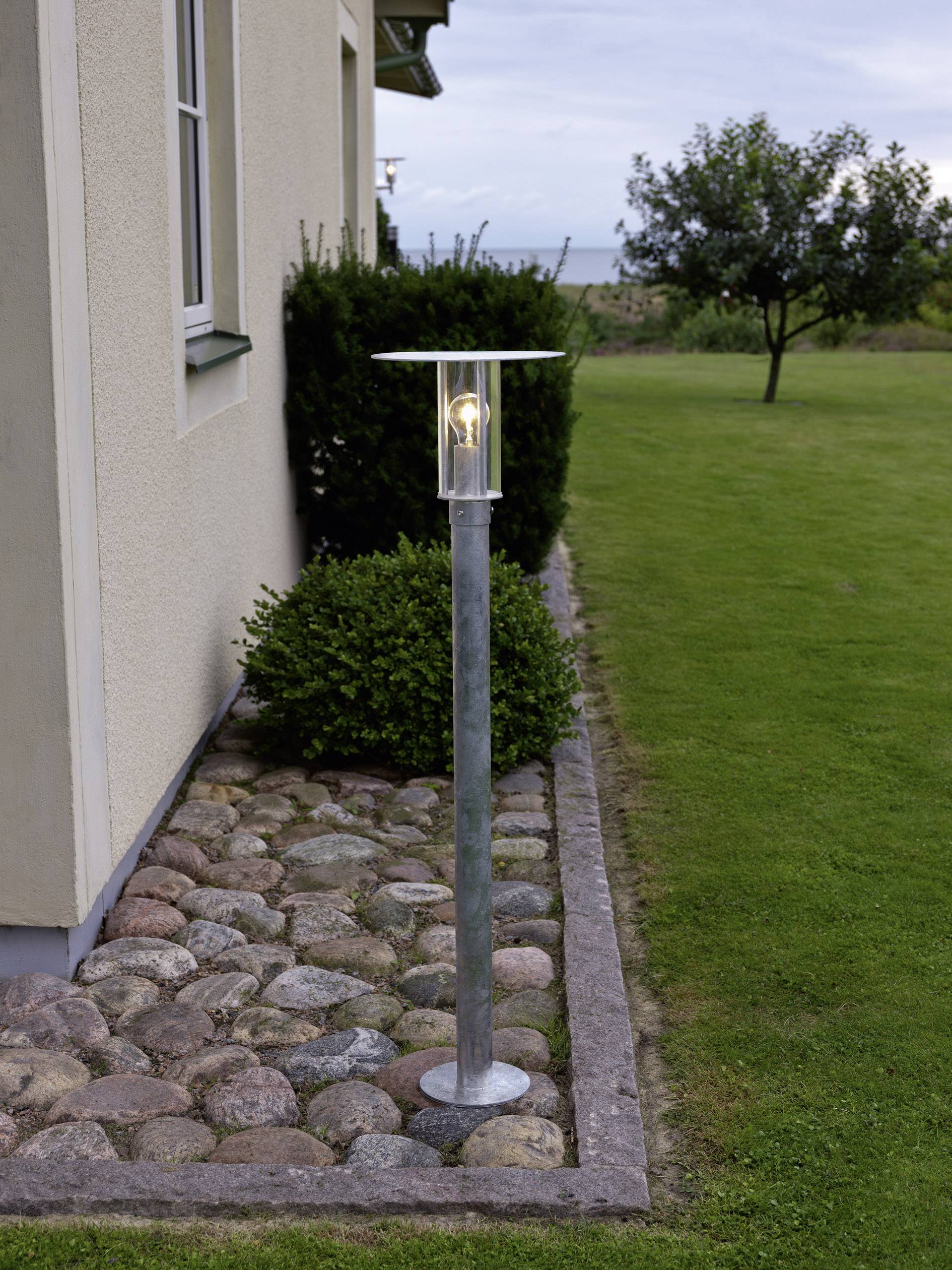 Konstsmide 662-320 Mode Außenstandleuchte Glühlampe, Energiesparlampe E27 60W Stahl