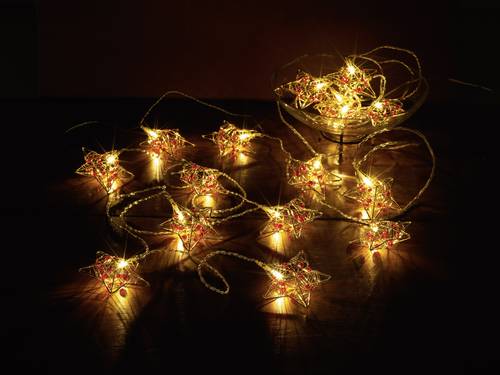 LDC-02-005 Motiv-Lichterkette Sterne Innen netzbetrieben Anzahl Leuchtmittel 16 LED Beleuc