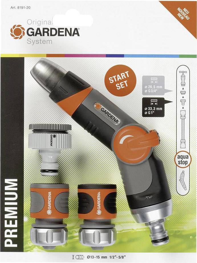 GARDENA Premium SB-System-Grundausstattung 8191-20 Gartenspritze mit Anschluss-Set