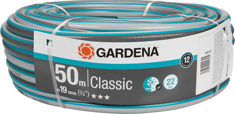 Gardena 18025-20 Classic 19 mm (3/4 19 mm 50 m 3/4 Zoll 1 St. Grau, Blau Gartenschlauch