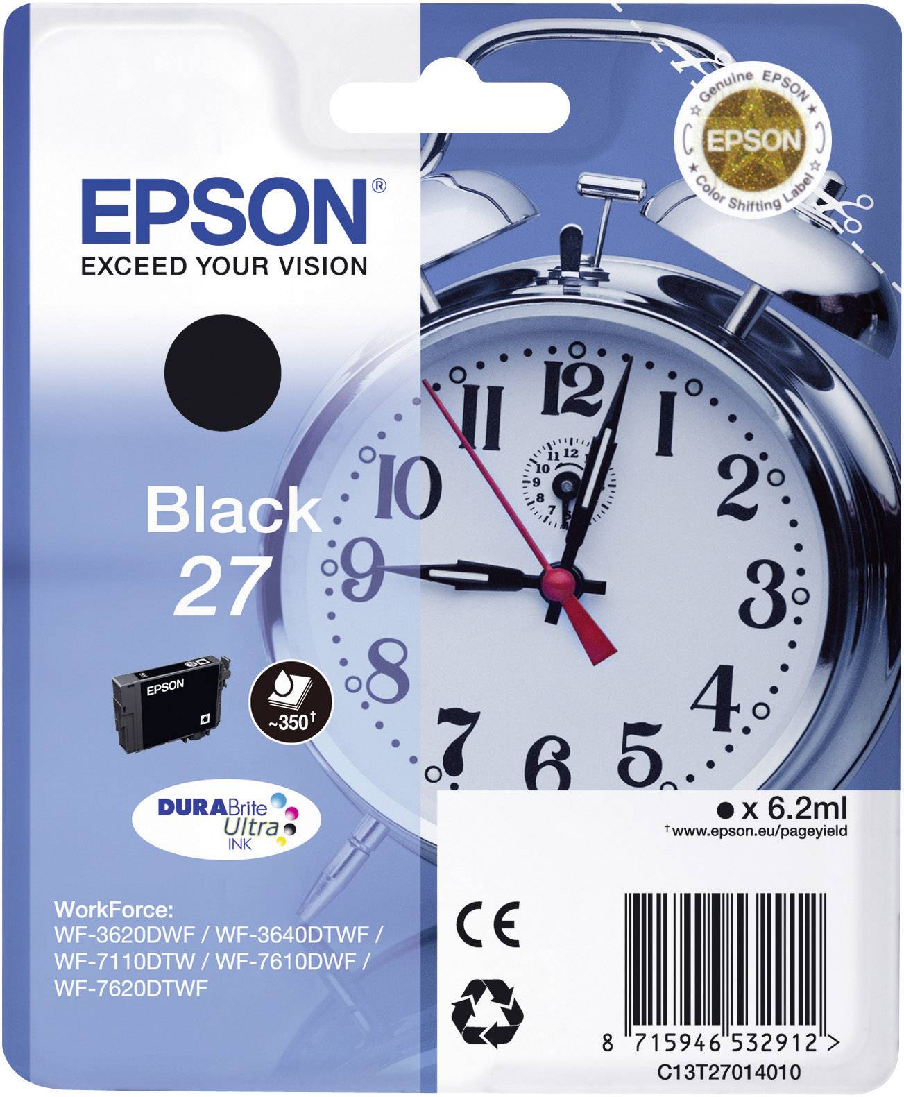 Epson Druckerpatrone T2701, 27 Original Schwarz C13T27014010