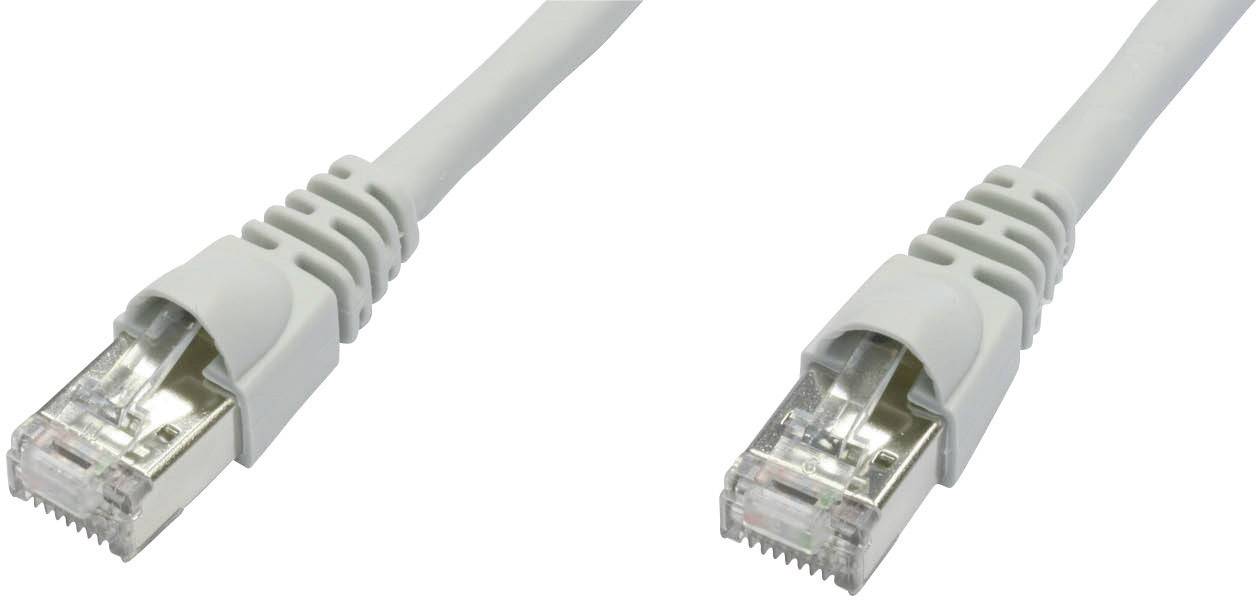 Telegärtner L00000A0130 RJ45 Netzwerkkabel, Patchkabel CAT 6a S/FTP 0.50 m Weiß Flammwidrig, mit Ra