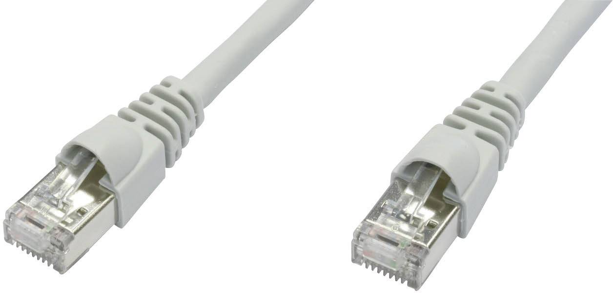 Telegärtner L00001A0123 RJ45 Netzwerkkabel, Patchkabel CAT 6a S/FTP 2.00 m Weiß Flammwidrig, mit Ra