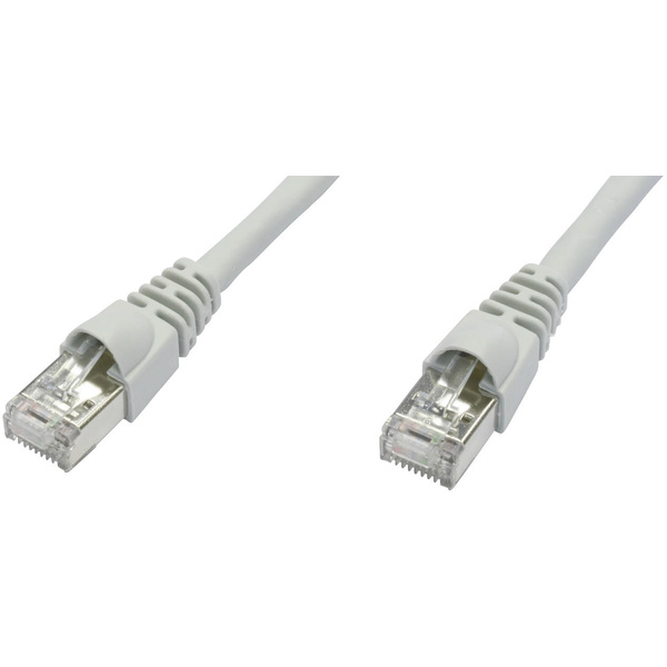 Telegärtner L00005A0051 RJ45 Netzwerkkabel, Patchkabel CAT 6a S/FTP 10.00 m Weiß Flammwidrig, mit R