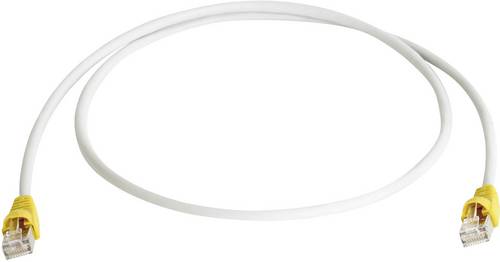 Telegärtner RJ45 (gekreuzt) Netzwerk Anschlusskabel CAT 6a S/FTP 5.00 m Grau Flammwidrig, mit Rastn