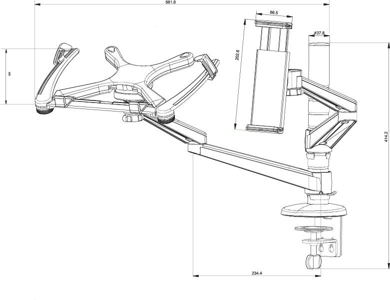 Neomounts by Newstar NOTEBOOK-D300 Notebook-Ständer neigbar, höhenverstellbar