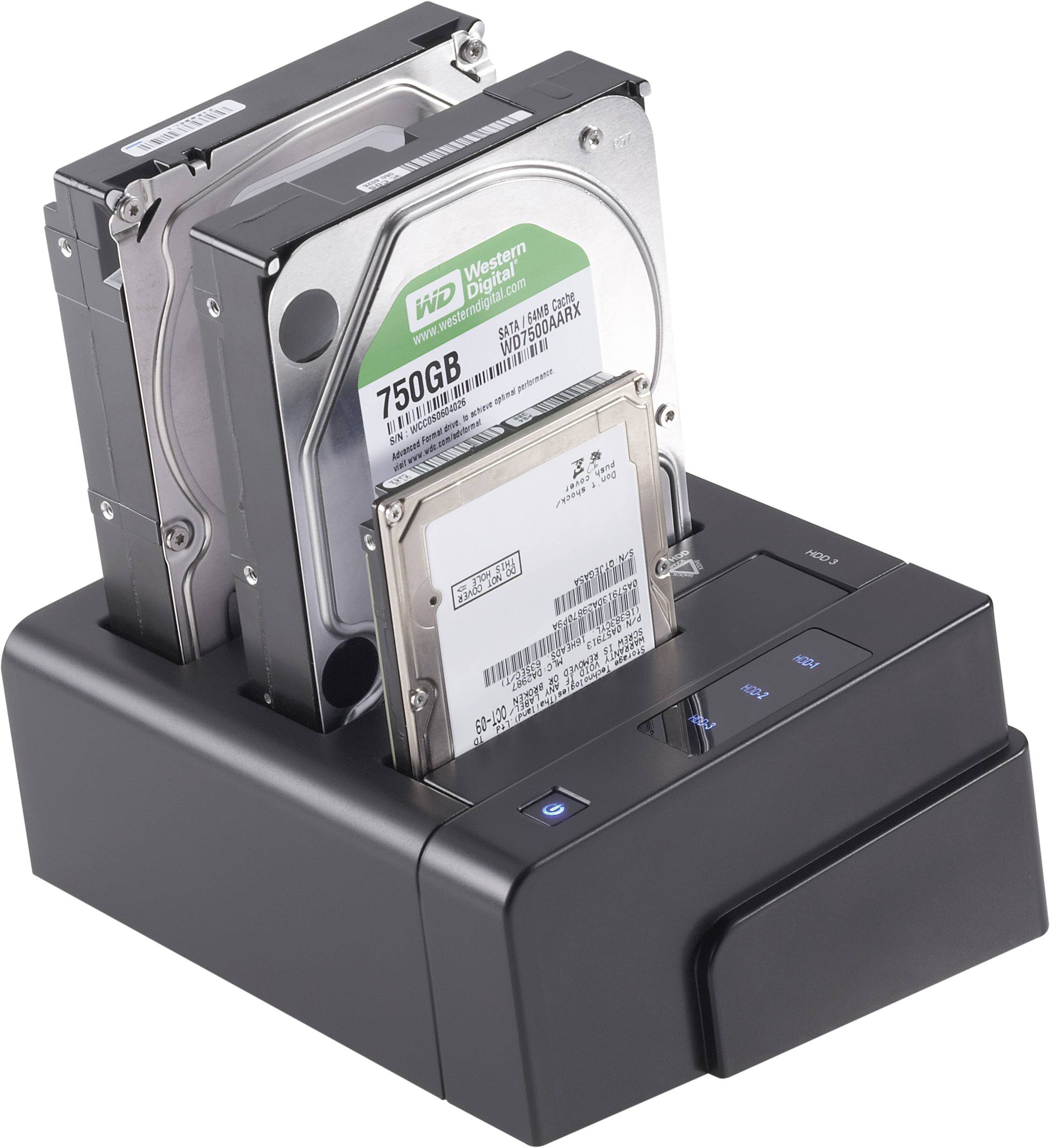 Renkforce rf-docking-05 USB 3.0, eSATA SATA 3 Port Festplatten-Dockingstation