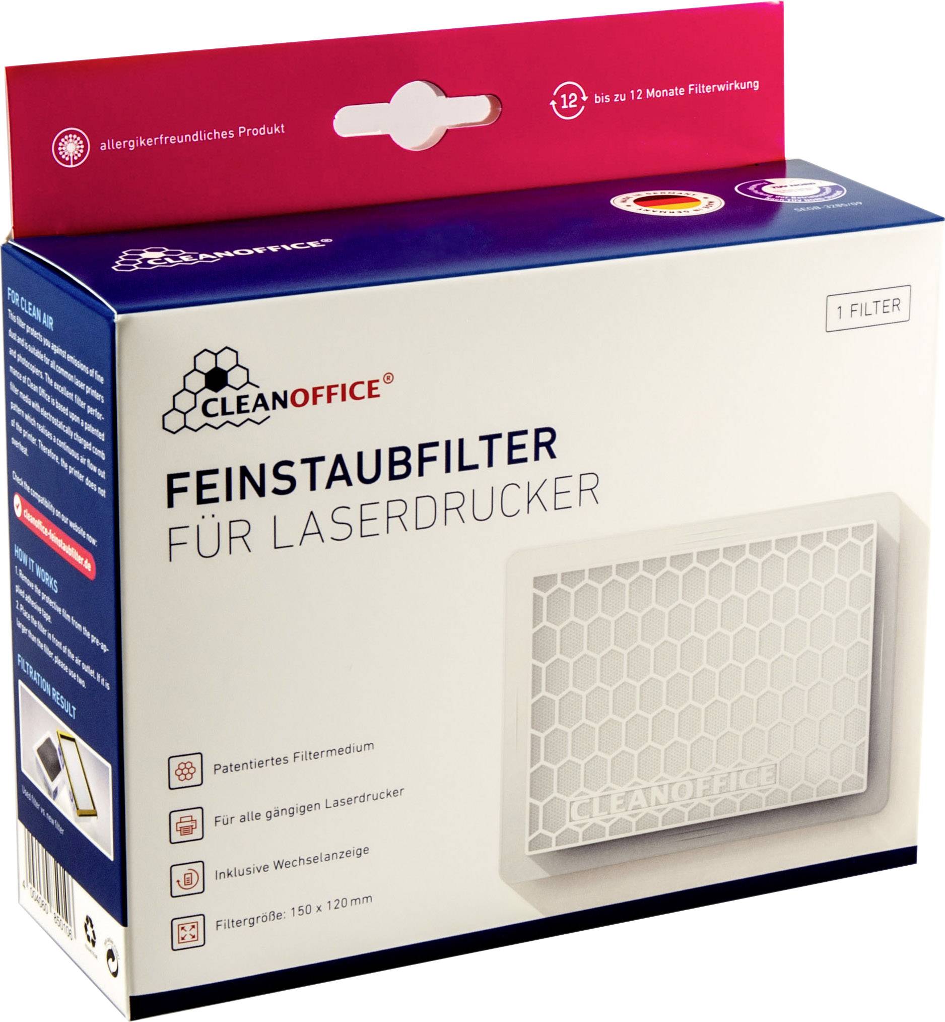 Clean Office 16/800.10.50 Laserdrucker Filter Feinstaub Selbstklebend 1St.