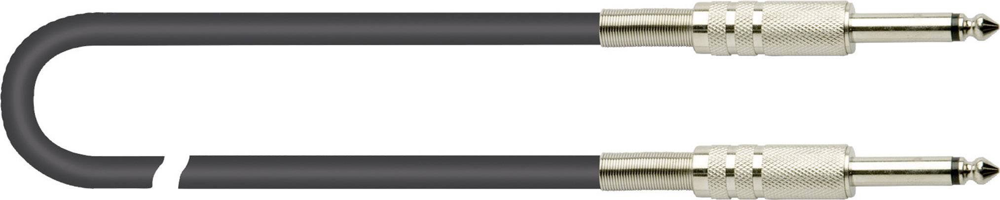 Quik Lok 3000435 Instrumenten Kabel [1x Klinkenstecker 6.35 mm - 1x Klinkenstecker 6.35 mm] 9.00 m Schwarz