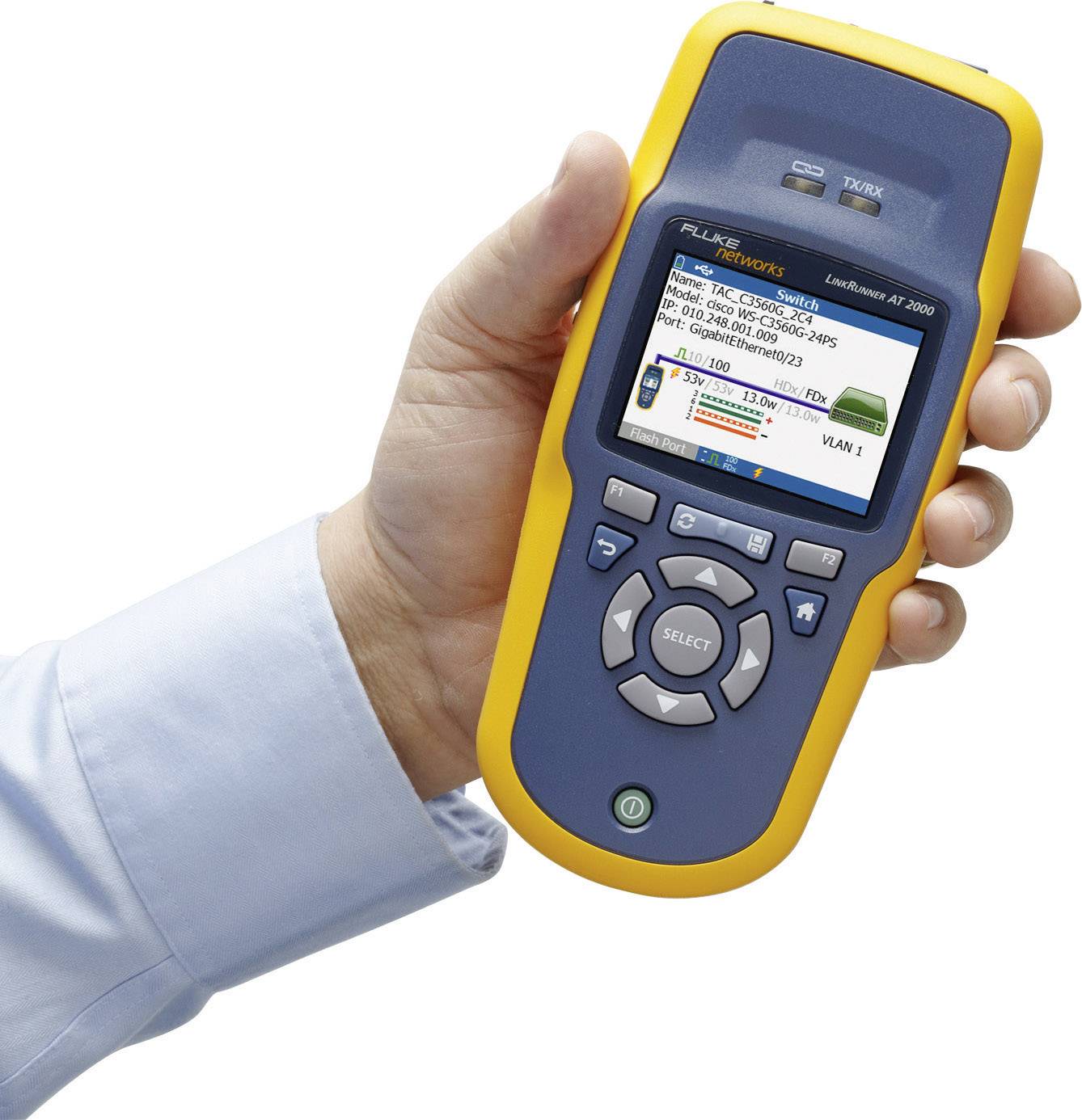 Fluke Networks LRAT-2000 LinkRunner AT 2000 Network Auto-Tester (fiber + s/w options), Kabel-Prüfgerät, Kabeltester