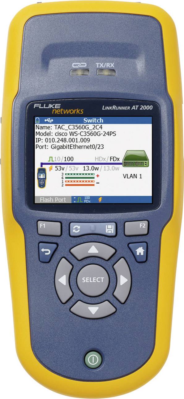 Fluke Networks LRAT-2000 LinkRunner AT 2000 Network Auto-Tester (fiber + s/w options), Kabel-Prüfgerät, Kabeltester