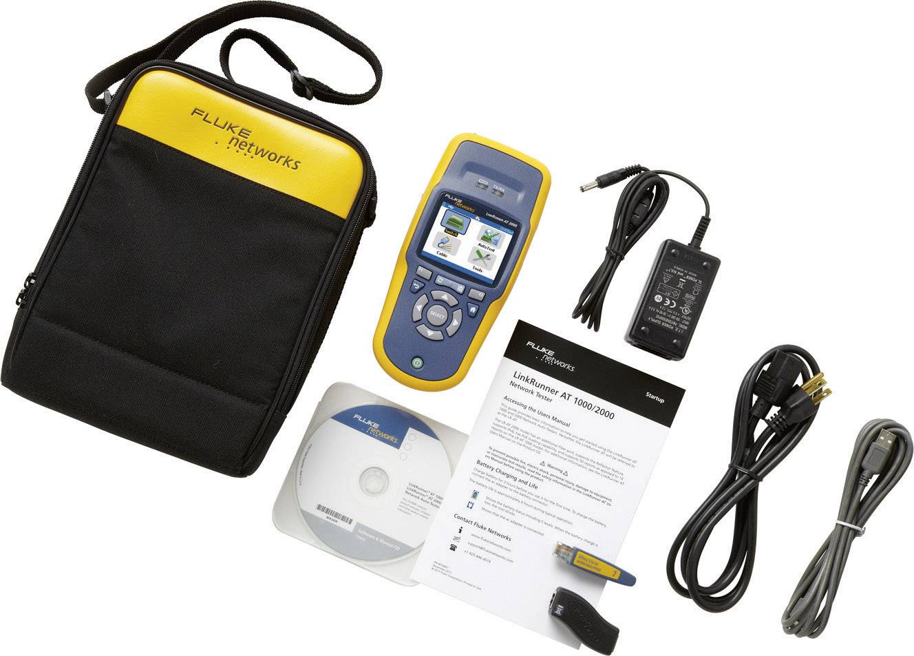 Fluke Networks LRAT-2000 LinkRunner AT 2000 Network Auto-Tester (fiber + s/w options), Kabel-Prüfgerät, Kabeltester