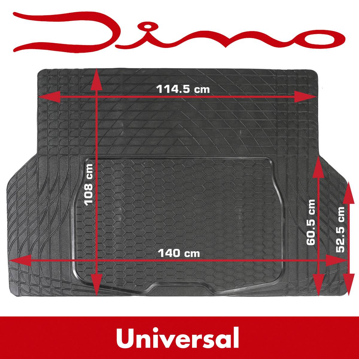 DINO 130026 Kofferraummatte Passend für Modell (Auto) Universal (L x B) 108cm x 140cm Schwarz