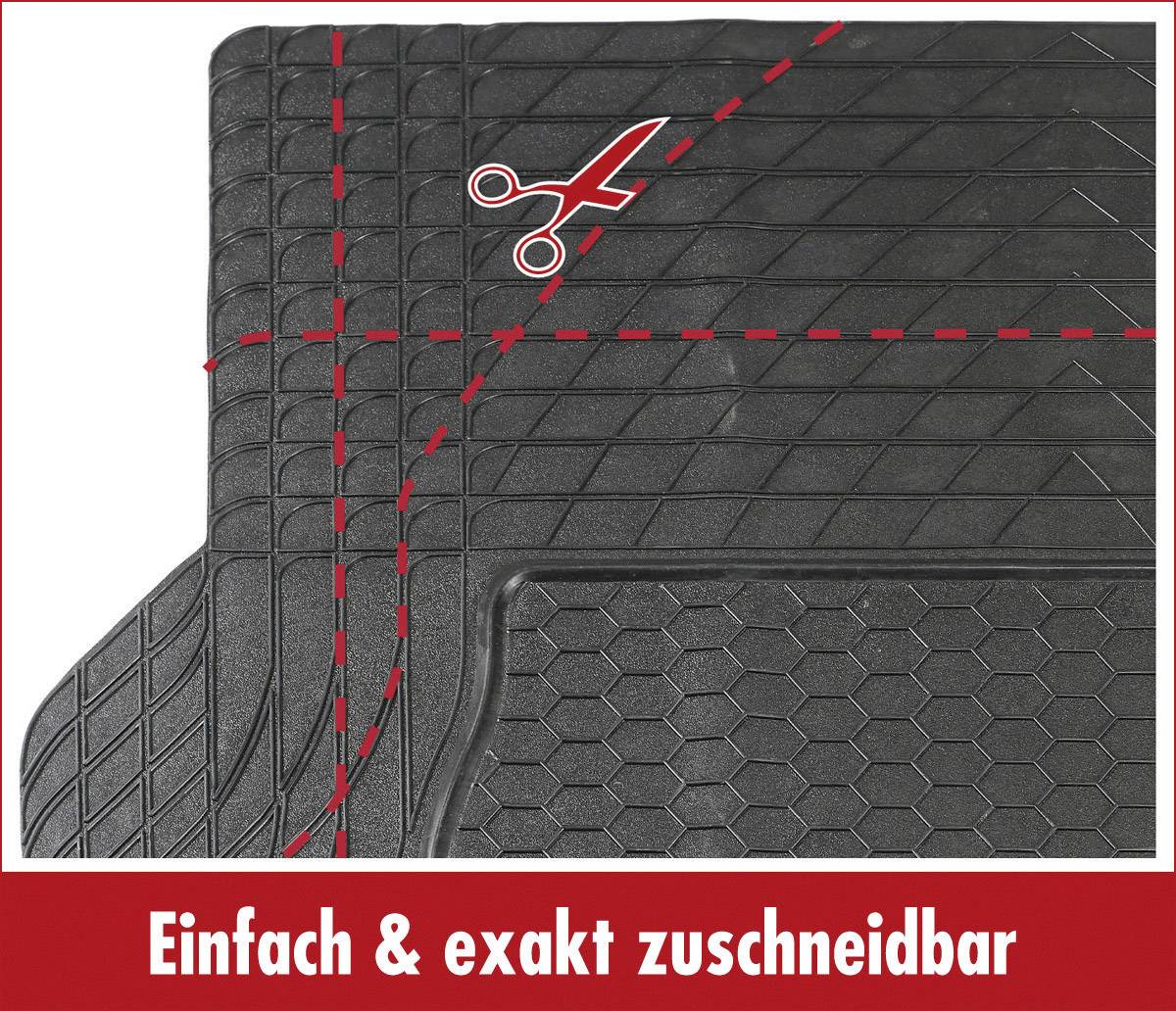 DINO 130026 Kofferraummatte Passend für Modell (Auto) Universal (L x B) 108cm x 140cm Schwarz