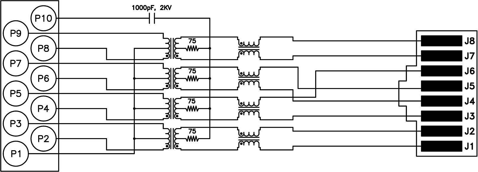 BEL Stewart Connectors MagJack Gigabit Ethernet 8 Übertrager mit LEDs Tab down SI-61001-F Buchse, Einbau horizontal Gigabit