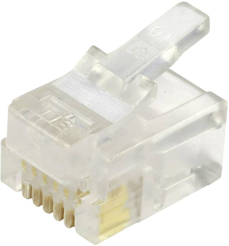 BEL Stewart Connectors 940-SP-3066 Modular-Stecker ungeschirmt für Flachkabel 940-SP-3066 Stecker, gerade Pole: 6P6C Glasklar