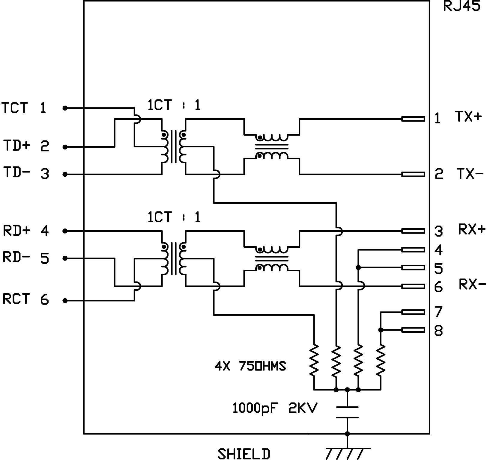 BEL Stewart Connectors S811-1X1T-06-F MagJack 10/100Base-TX 4 Übertrager Tab down S811-1X1T-06-F Buchse, Einbau horizontal