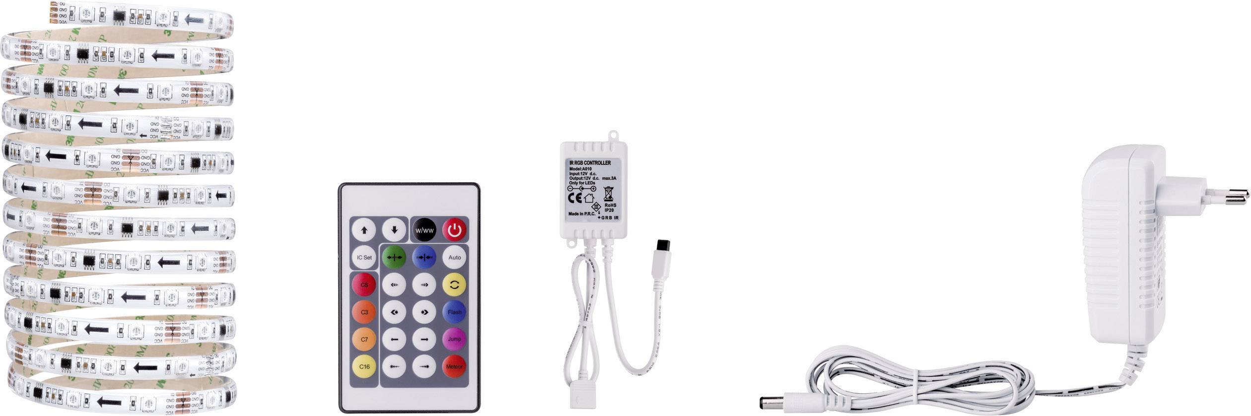 Paulmann Function Digital LED Stripe Set 3m RGB 70481 LED-Streifen-Komplettset mit Stecker 12 V 3 m RGB 1 St.