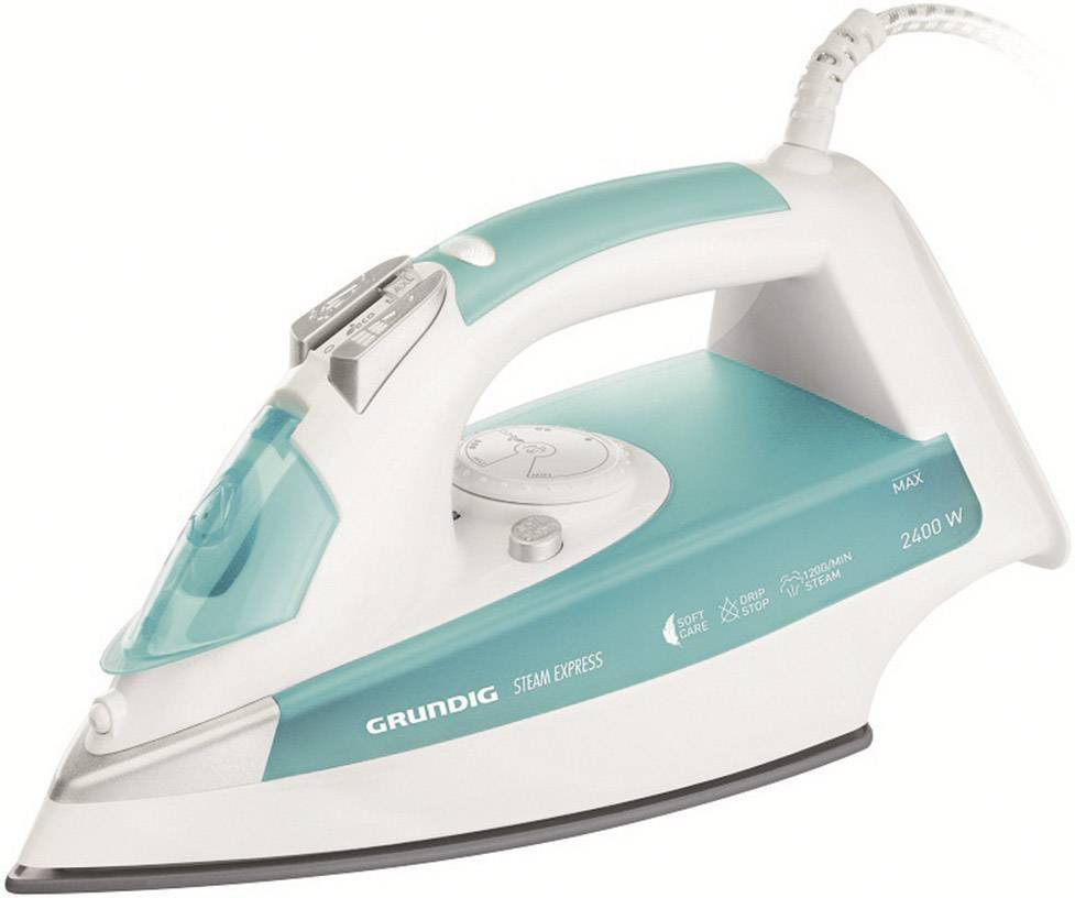 Grundig SI 3350 Dampfbügeleisen Weiß, Türkis 2400 W