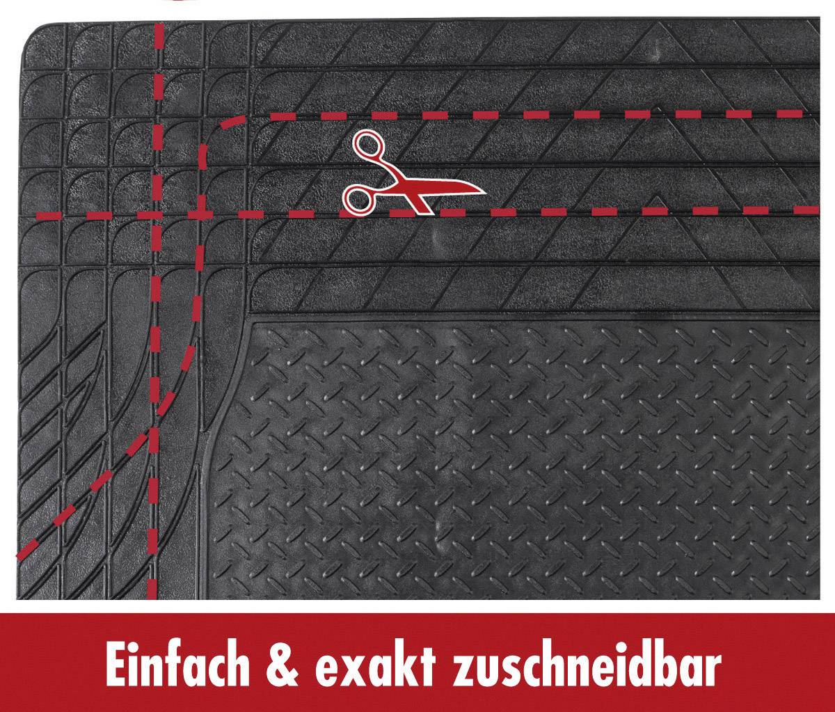 DINO 130025 Kofferraummatte Passend für Modell (Auto) Universal (L x B) 80 cm x 120 cm Schwarz