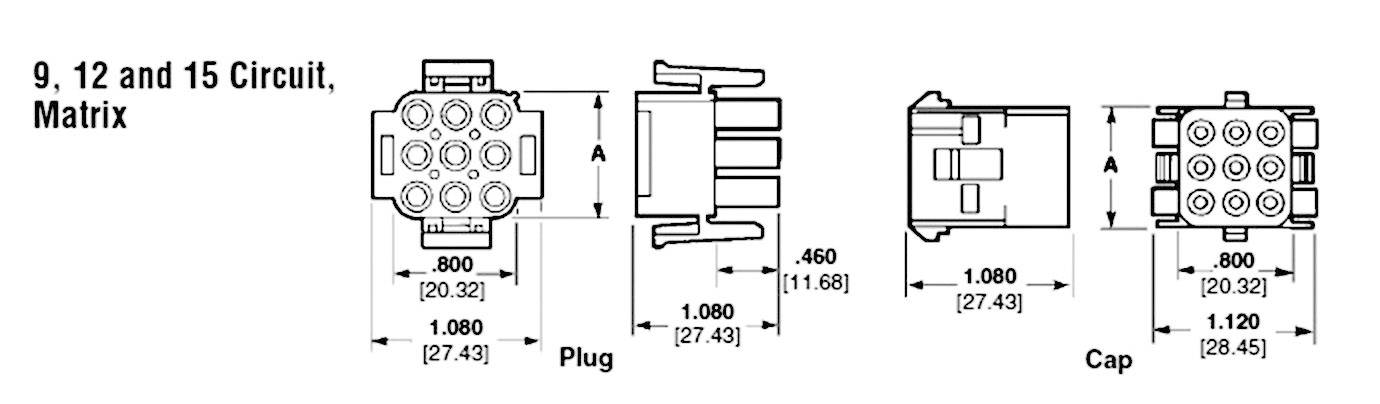 TE Connectivity Stiftgehäuse-Kabel Universal-MATE-N-LOK Polzahl Gesamt 12 Rastermaß: 6.35mm 350735-4