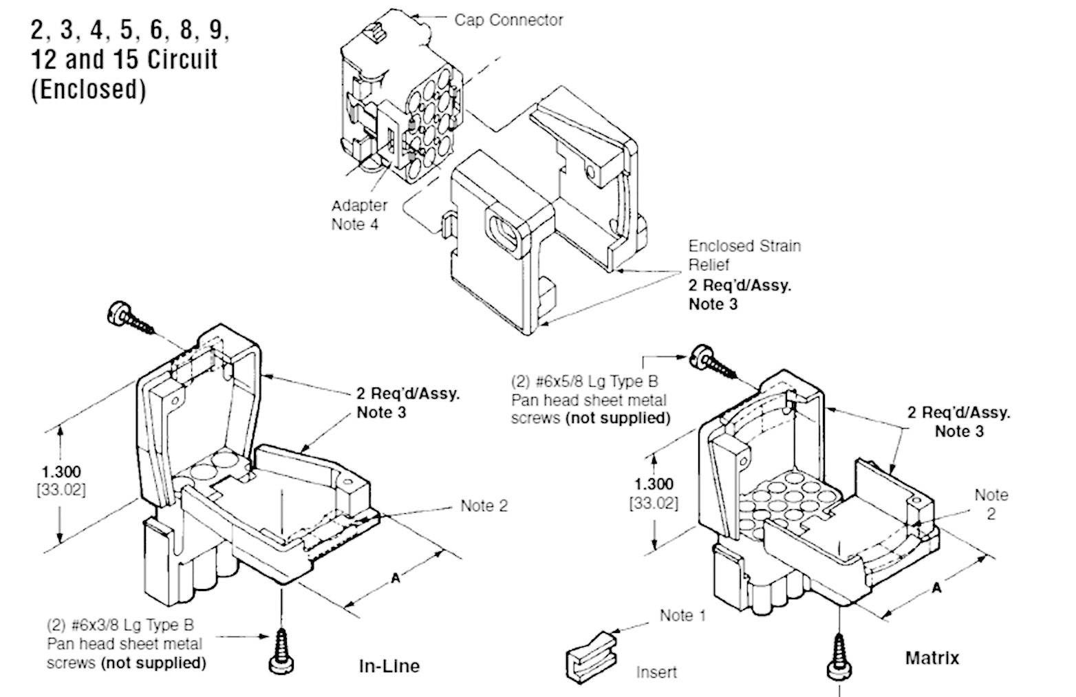TE Connectivity Zugentlastung für Universal MATE-N-LOK Pole: 6 UNIVERSAL MATE-N-LOK 1-640721-0 Inhalt