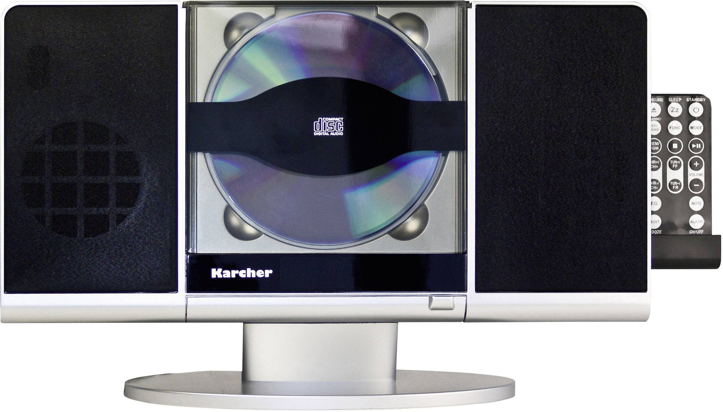 Karcher MC 6512 Stereoanlage AUX, CD, SD, USB,   Schwarz, Silber