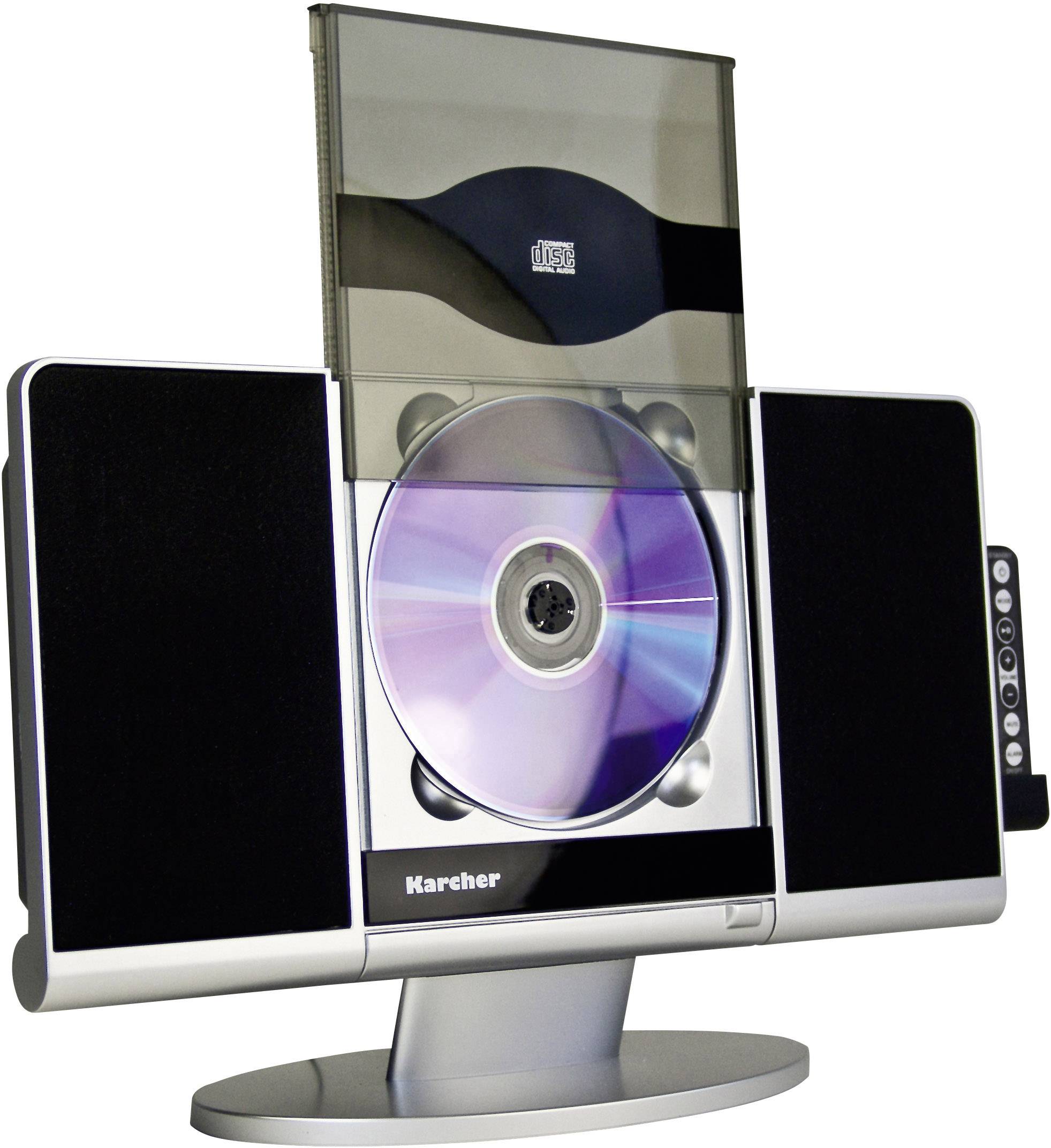 Karcher MC 6512 Stereoanlage AUX, CD, SD, USB,   Schwarz, Silber