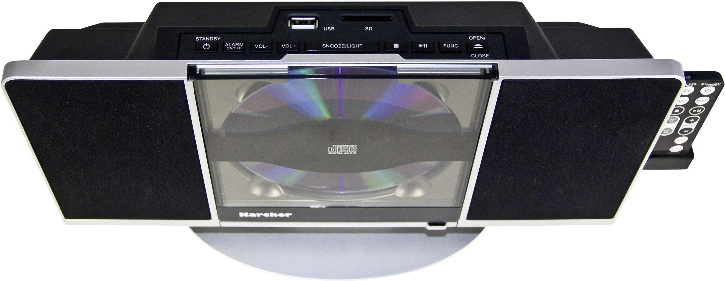 Karcher MC 6512 Stereoanlage AUX, CD, SD, USB,   Schwarz, Silber