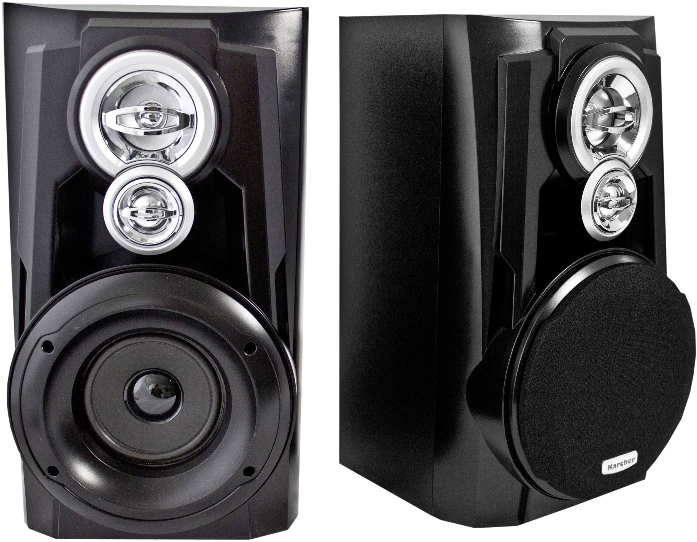 Karcher KA 350 Stereoanlage CD, Kassette, SD, USB, MW, UKW, Plattenspieler, Schwarz