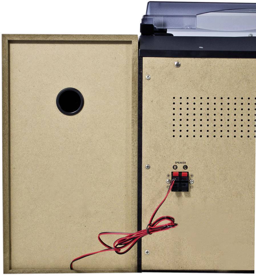 Karcher KA 350 Stereoanlage CD, Kassette, SD, USB, MW, UKW, Plattenspieler, Schwarz