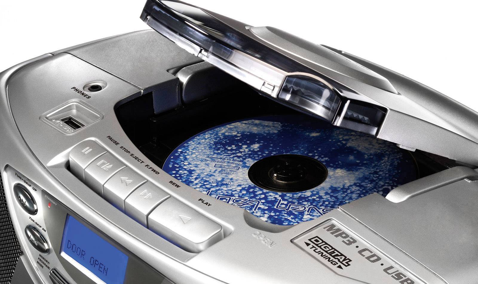 Karcher RR 510(N) CD-Radio UKW CD, Kassette, USB Silber