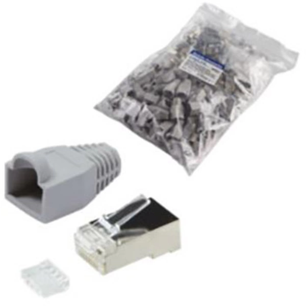 LogiLink MP0021 RJ45-Steckverbinder CAT 6, geschirmt MP0021 Stecker, gerade Pole: 8P8C Grau 100St. LogiLink MP0021 RJ45-Steckverbinder CAT 6, geschirmt MP0021 Stecker, gerade Pole: 8P8C Grau 100St.