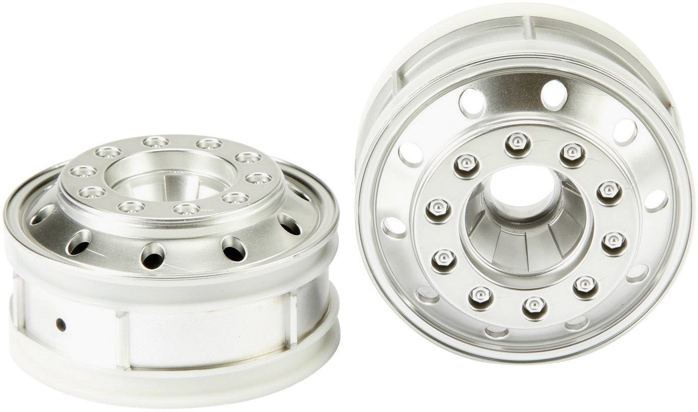 Tamiya 1:14 LKW Felgen 22 mm Kunststoff Euro-Optik Chrom (matt) 2 St.