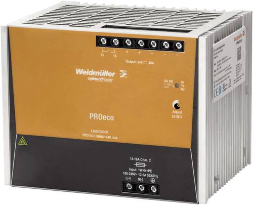 Weidmüller 1469520000 Hutschienen-Netzteil (DIN-Rail) 12 V/DC 40 A 960 W Anzahl Ausgänge:1 x Inhalt