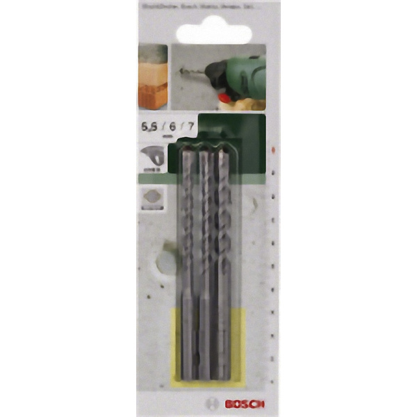 Bosch Accessories 2609256909 Beton-Spiralbohrer-Set 3teilig 5.5 mm, 6 mm, 7mm SDS-Quick 1 Set