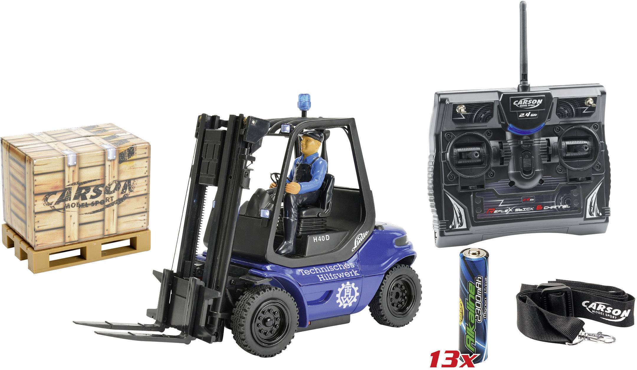 Carson Modellsport THW Gabelstapler 1:14 RC Einsteiger Funktionsmodell Baufahrzeug