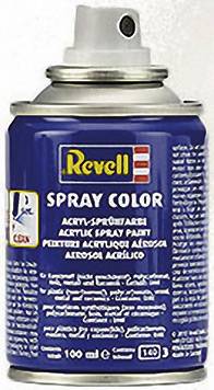 'Revell Spray Color' in blauer Sprühdose, 100 ml, geeignet für Acrylbeschichtungen; zeigt Markenzeichen und Anwendungsinformationen.