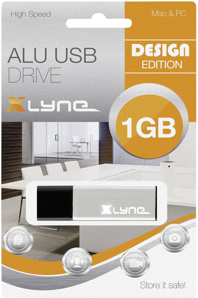 Xlyne ALU USB-Stick 1 GB Aluminium 177553 USB-A (USB 2.0)