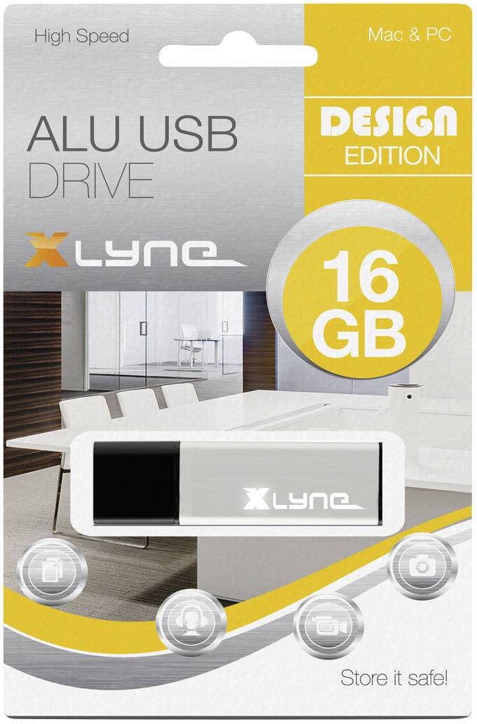 Xlyne ALU USB-Stick 16GB Aluminium 177557-2 USB-A (USB 2.0)