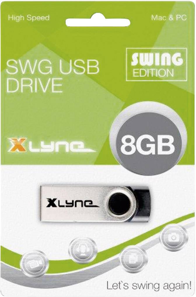 Xlyne Swing USB-Stick 8 GB Schwarz 177560 USB-A (USB 2.0)