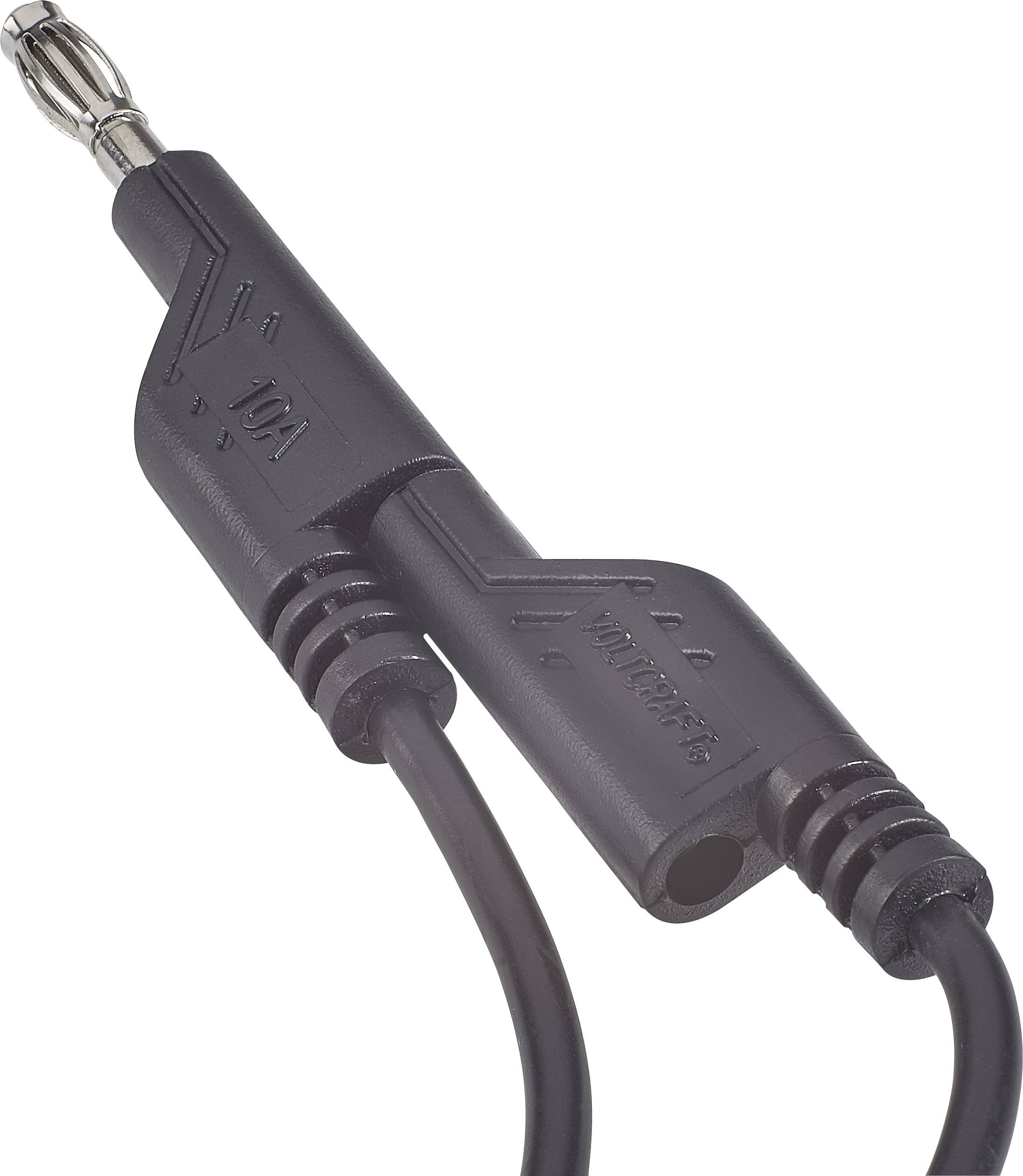 VOLTCRAFT MS5/SW Messleitung Lamellenstecker 4mm Lamellenstecker 4mm 5.00m Schwarz 1St.