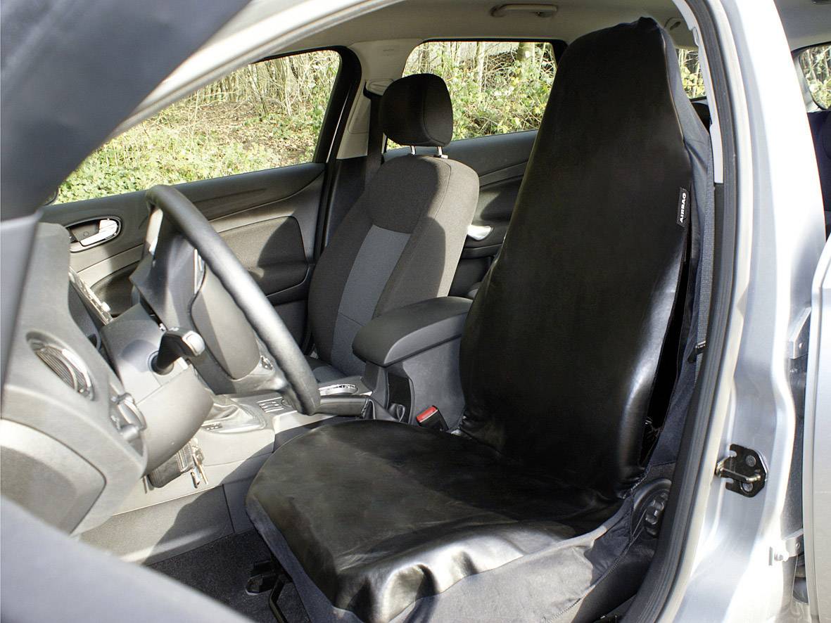 Eufab 28114 Werkstattschoner 1 Stück Kunstleder Schwarz Fahrersitz